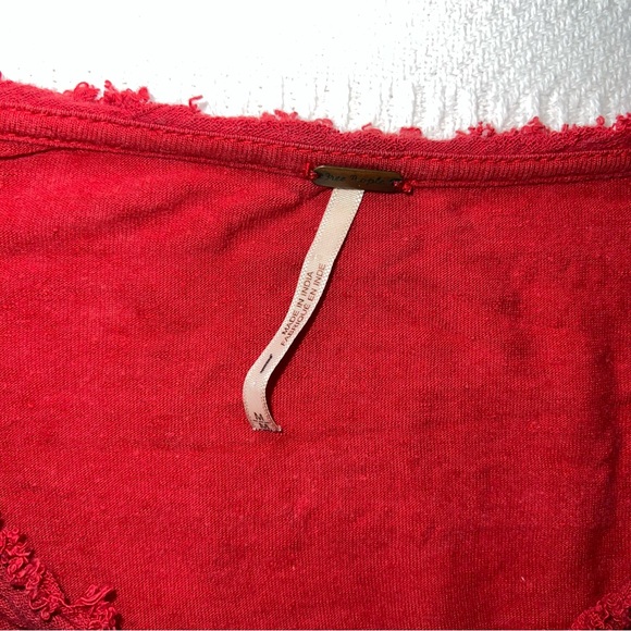 Free People Embroidered Top Boho Peasant Blouse Womens M Balloon Sleeve - Picture 6 of 10